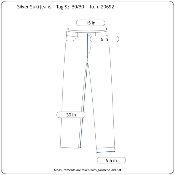 Silver Suki Blue Jeans Sz W30/L30 Bootcut Factory Fade Well Worn Super Soft - Picture 9 of 14